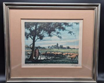 „Franse landelijke charme — authentieke Le Garf-gravure” beschikbaar voor biedingen