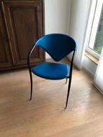 Vintage Italiaanse design eetkamerstoelen, Huis en Inrichting, Ophalen, Gebruikt, Blauw, Vijf, Zes of meer stoelen