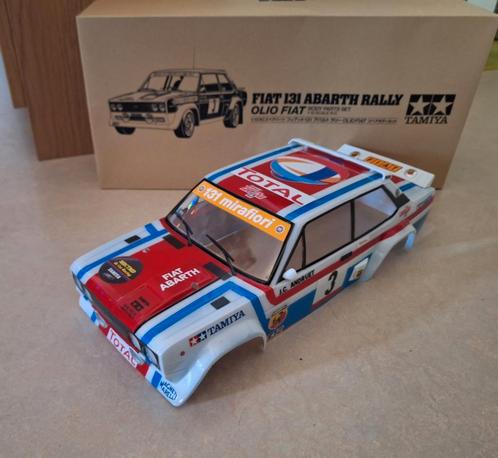 splinternieuwe gespoten Tamiya Fiat 131 Abarth Rally body, Hobby en Vrije tijd, Modelbouw | Radiografisch | Auto's, Nieuw, Ophalen of Verzenden