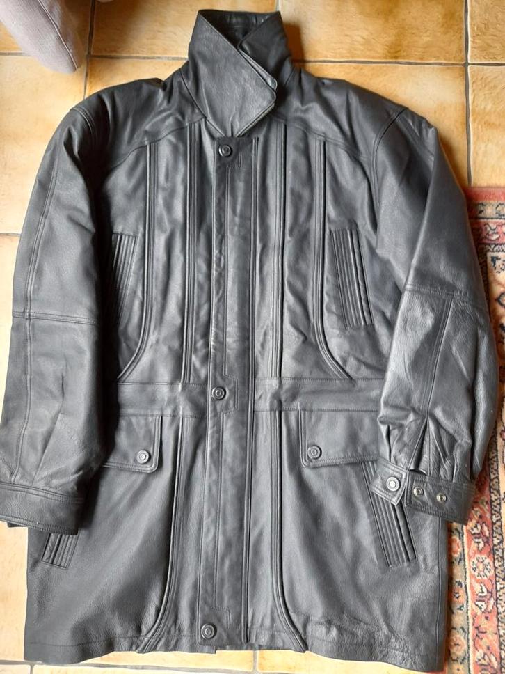 Mooie lederen vest, heren, mals leder , large, Kleding | Heren, Jassen | Winter, Zo goed als nieuw, Maat 52/54 (L), Zwart, Ophalen of Verzenden