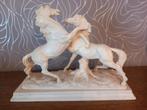 Statue chevaux sigée A. Santini, Antiek en Kunst, Ophalen
