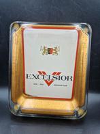 Glazen wisselgeld schaal met reclame Excelsior wijn bier, Verzamelen, Ophalen of Verzenden