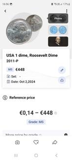 1 dime Roosevelt Dime 2011-P, Postzegels en Munten, Munten | Amerika, Ophalen of Verzenden