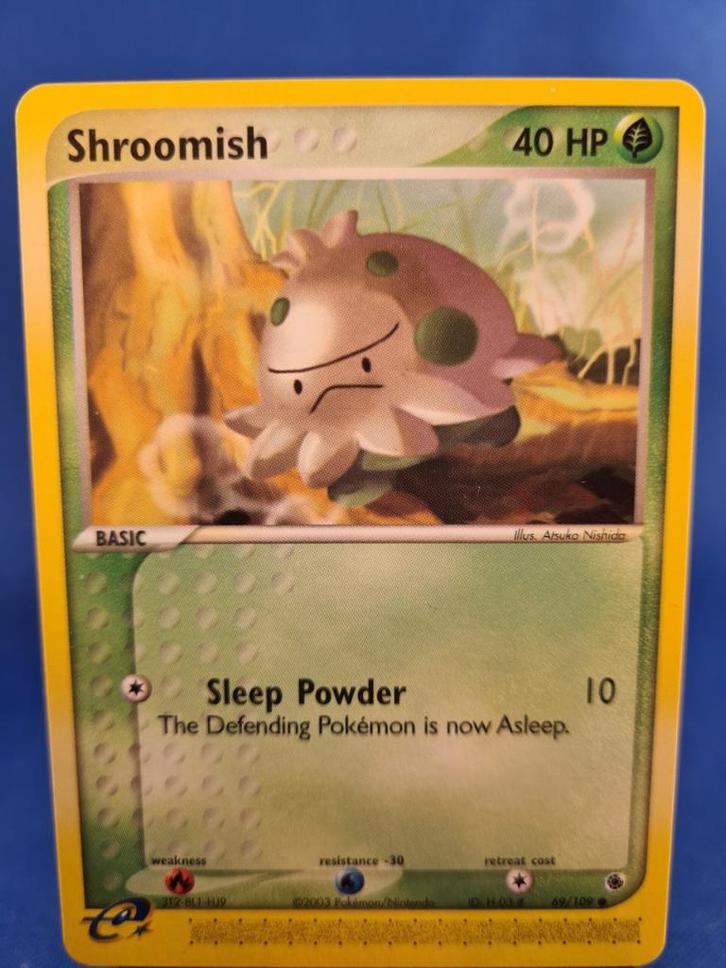 Shroomish 69/109 - Ruby &amp; Sapphire, Hobby en Vrije tijd, Verzamelkaartspellen | Pokémon, Gebruikt, Verzenden