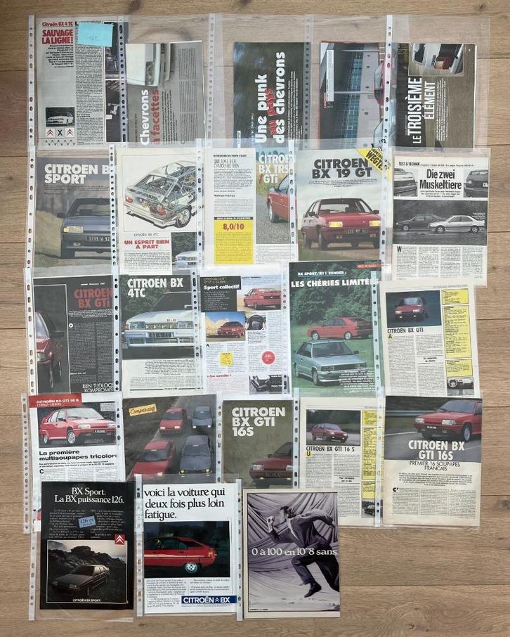CITROËN BX GTI ET CITROËN BX SPORT - ARTICLES, Livres, Autos | Brochures & Magazines, Enlèvement ou Envoi