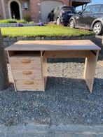 Bruine houten bureau, Ophalen, Zo goed als nieuw, Bureau