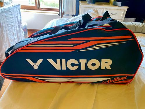 Victor tournament racketbag blue/coral, Sport en Fitness, Badminton, Gebruikt, Tas, Ophalen