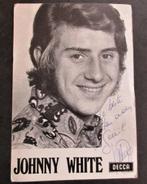 Fankaart Johnny White met originele handtekening, 1960 tot 1980, Gebruikt, Foto, Ophalen of Verzenden