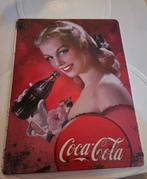 Vintage metaal coca cola bord 30x40, Verzamelen, Ophalen of Verzenden, Zo goed als nieuw