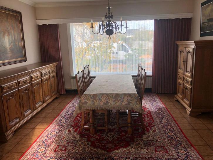 Volledige eetkamer, Huis en Inrichting, Complete eetkamers, Gebruikt, 6 tot 8 stoelen, Ophalen