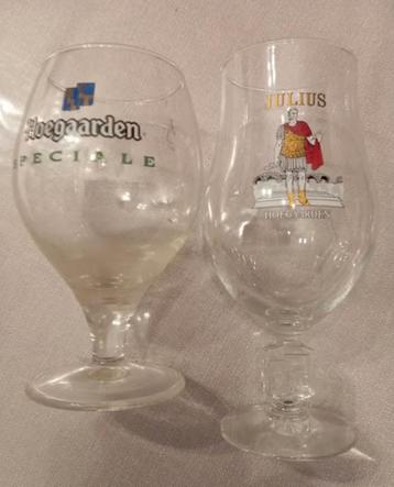 hoegaarden 2 stuks  glas glazen oa. Julius beschikbaar voor biedingen