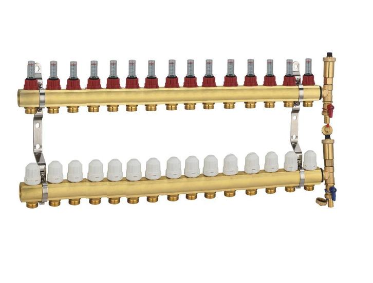 Radiatorconnect messing verdeler voor vloerverwarming, Doe-het-zelf en Bouw, Verwarming en Radiatoren, Nieuw, Overige typen, Ophalen of Verzenden