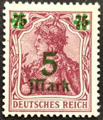 Dt.Reich: Germania overdruk 5 Mark op 75 Pf. 1921, Autres périodes, Enlèvement ou Envoi