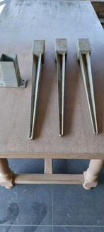 3 Paalhouders gegalvaniseerd gepunt  1 met voet 70X70 mm, Ophalen, Zo goed als nieuw, 50 tot 100 mm, Overige typen