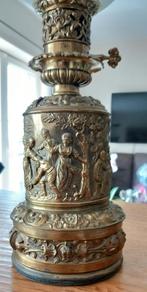 Lampe à pétrole en cuivre avec verre ciselé, Antiquités & Art, Antiquités | Bronze & Cuivre, Enlèvement, Cuivre