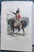 Gravure van een bereden jagerofficier van de Impé-garde, Ophalen of Verzenden, Landmacht, Foto of Poster