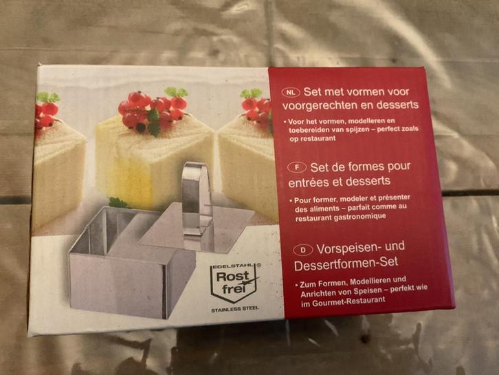Set van vormen voor voorgerechten en desserten (Nieuw!), Huis en Inrichting, Keuken | Keukenbenodigdheden, Nieuw, Ophalen of Verzenden