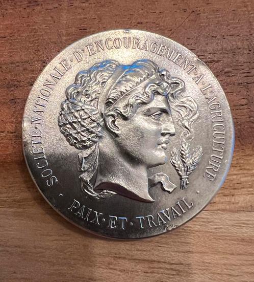 SOCIETE NATIONALE D'ENCOURAGEMENT A L'AGRICULTURE zilver!, Postzegels en Munten, Penningen en Medailles, Ophalen