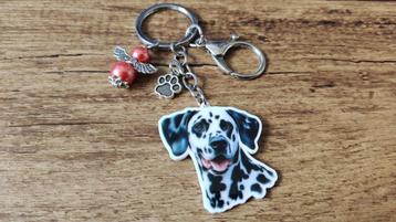 Sleutelhanger Dalmatiër groot met beschermengeltje  beschikbaar voor biedingen