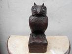 beeld uil gesculpteerd ART-DECO  hout, Antiek en Kunst, Ophalen of Verzenden