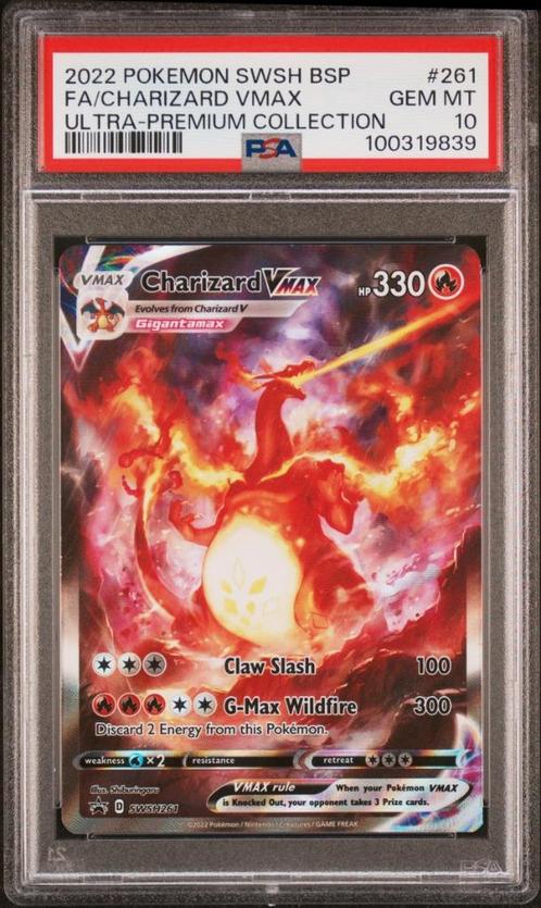 Pokémon : Charizard Vmax - SWSH261 - PSA 10, Hobby en Vrije tijd, Verzamelkaartspellen | Pokémon, Nieuw, Losse kaart, Foil, Verzenden