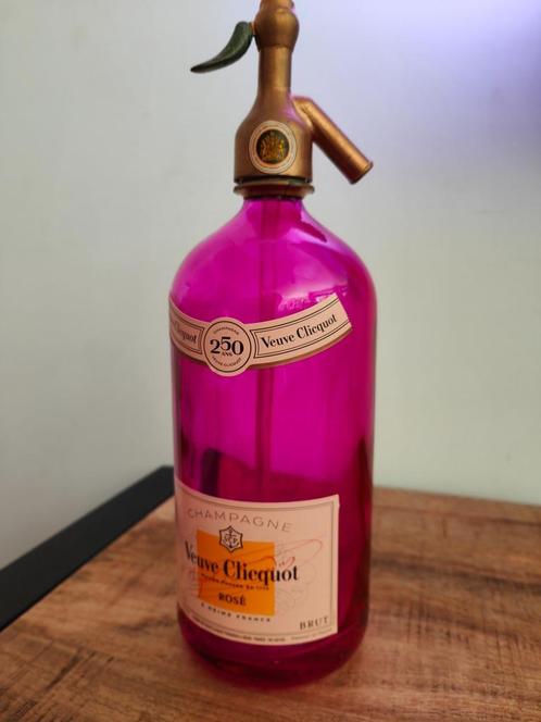 Veuve Clicquot sifon - Rosé - Kristal & Metaal  - Uniek!!, Verzamelen, Wijnen, Nieuw, Overige typen, Overige gebieden, Vol, Ophalen of Verzenden