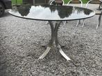 TABLE ET CHAISES DESIGN VERITABLE ANNEES 70, Huis en Inrichting, Ophalen, Gebruikt, Glas