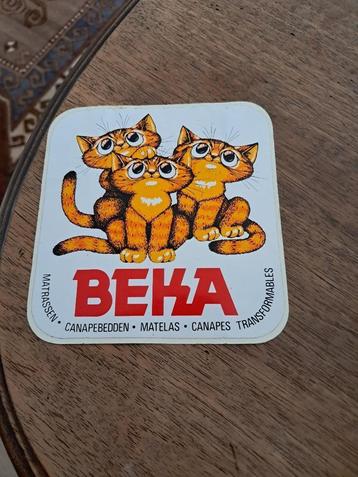 autocollant rétro vintage BEKA MATELAS, Enlèvement ou Envoi, Neuf, Marque