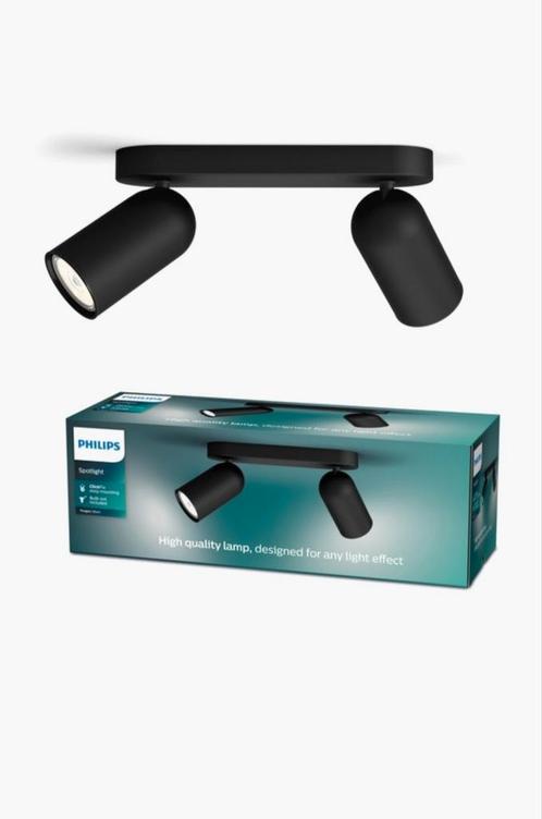 Philips Pongee opbouwspot zwart (Nieuw!18 stuks beschikbaar), Huis en Inrichting, Lampen | Spots, Nieuw, Plafondspot of Wandspot