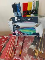 ACRYLVERF 6 KLEUREN - EENMALIG GEBRUIKT, NIET +, Hobby en Vrije tijd, Tekenen, Ophalen, Gebruikt, Overige typen