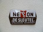 EMAILLE DEURPOST BORDJE''NEON DE SLEUTEL''UIT JAREN 60, Reclamebord, Ophalen of Verzenden, Zo goed als nieuw