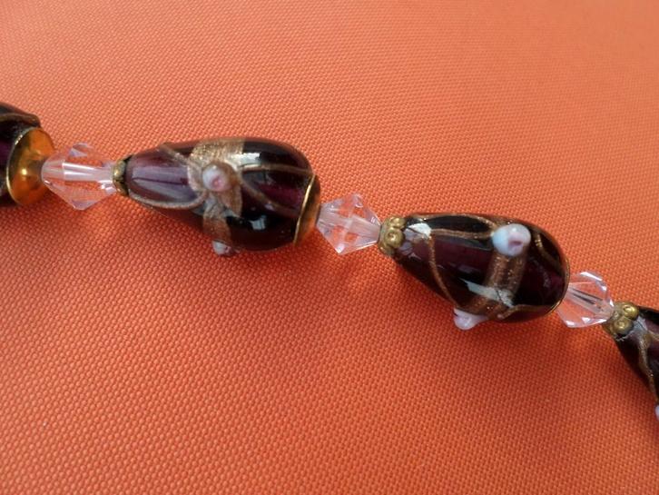 Collier vintage en perles de verre de Murano, Bijoux, Sacs & Beauté, Colliers, Rose, Enlèvement ou Envoi
