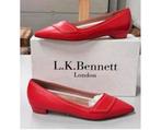 LK Bennett Polly Leather Contrast Stitch Flats schoen hak 37, Kleding | Dames, Schoenen met lage hakken, Nieuw, Ophalen of Verzenden