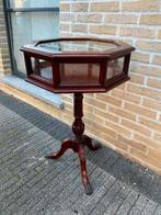 Prachtige bijzettafel met geslepen glas, Ophalen of Verzenden