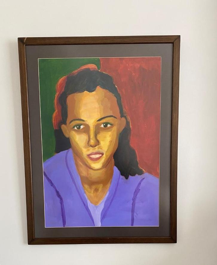 Origineel schilderij met nieuwe kader – 91 x 69 cm, Antiek en Kunst, Kunst | Schilderijen | Modern, Ophalen