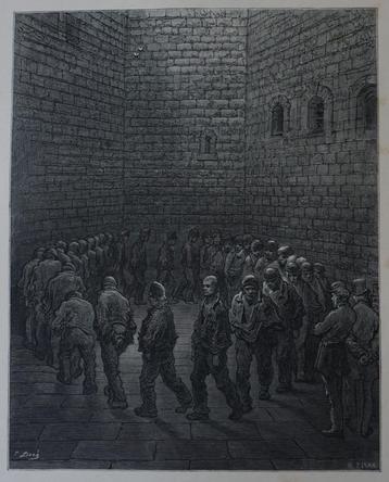 Gustave Dore  De Gevangenisbinnenplaats. beschikbaar voor biedingen