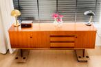 Prachtig groot Vintage dressoir teak, Ophalen, Zo goed als nieuw, 200 cm of meer, 25 tot 50 cm