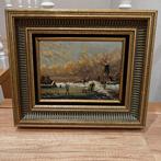 Gesigneerd schilderij van Nederlands landschap, Ophalen