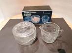 Suikerpotje en melkkannetje in stevig glas., Ophalen of Verzenden, Zo goed als nieuw, Glas