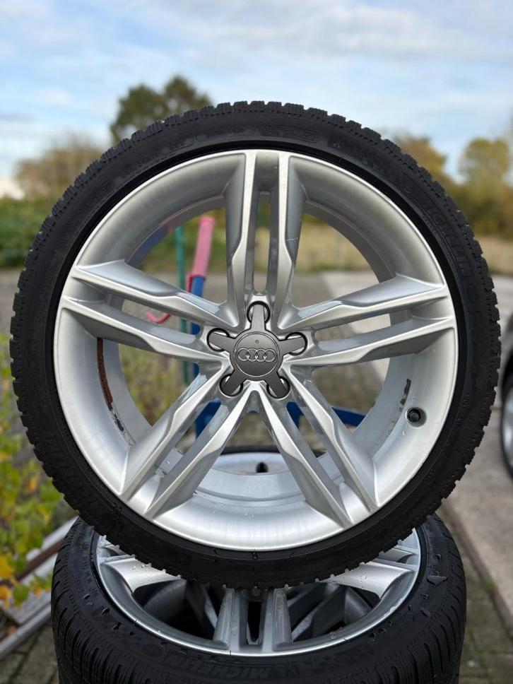 Audi S-line velgen 19 inch Michelin banden, Auto-onderdelen, Banden en Velgen, Band(en), Winterbanden, 19 inch, 255 mm, Personenwagen