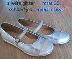 Zilver glitter schoenen Clarys maat 33, Gebruikt, Schoenen, Ophalen of Verzenden, Meisje