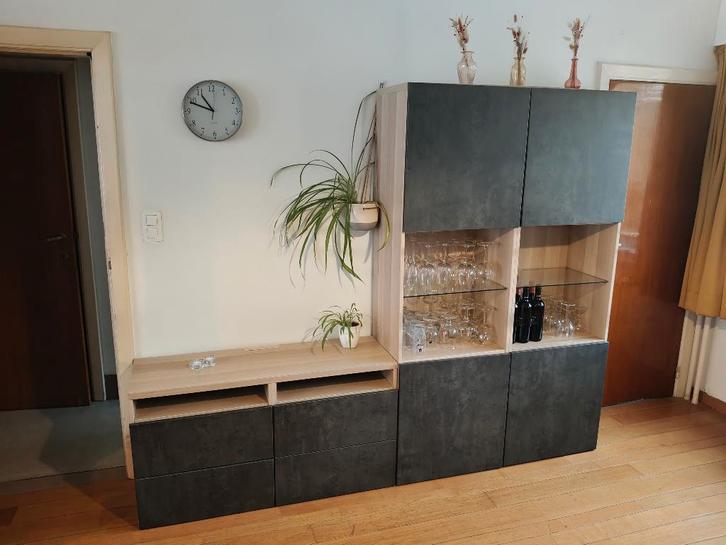 Set van 2 delen IKEA Bestå kasten, Huis en Inrichting, Kasten | Buffetkasten, Zo goed als nieuw, 150 tot 200 cm, 100 tot 150 cm