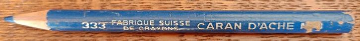 Crayon de couleur bleu Caran d'Ache 333 - Fabrique Suisse, Diversen, Schoolbenodigdheden, Gebruikt, Ophalen of Verzenden