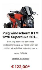 Pare-brise Puig pour KTM Superduke 1290r, 201, 2015 2016, Windschermen, Neuf