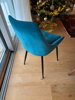 Acht eettafel stoelen - kleur petrol, Huis en Inrichting, Ophalen, Gebruikt, Overige kleuren, Metaal