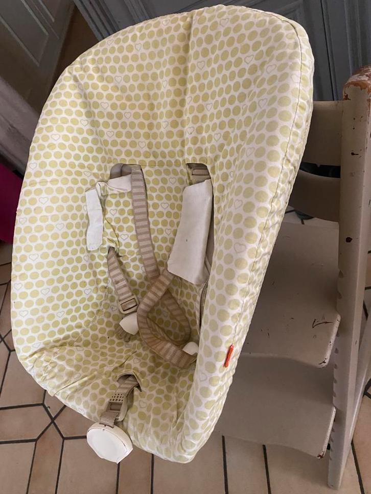 Stokke New born set tripp trapp, Kinderen en Baby's, Wipstoeltjes, Zo goed als nieuw, Met gordel(s) of riempje(s), Verstelbaar