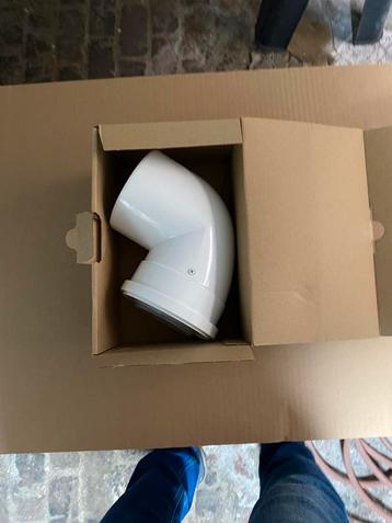 Bocht 90gr 80/125 mm concentrische (2stuks) beschikbaar voor biedingen