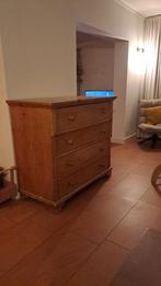 Grote massief houten commode, Huis en Inrichting, Kasten | Ladekasten, 3 of 4 laden, Ophalen