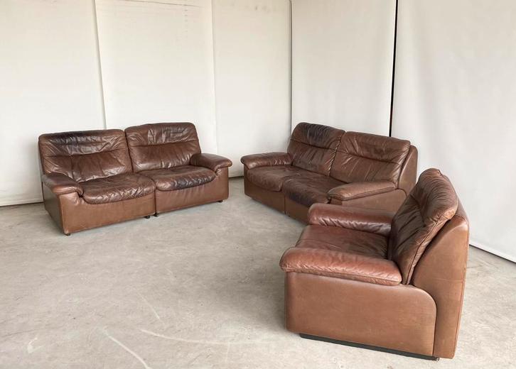 Mid-century sofaset door De Sede, DS-66, Huis en Inrichting, Zetels | Complete zithoeken, Zo goed als nieuw, Ophalen