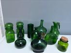 Leuk setje vintage groen glas decoratie, Ophalen